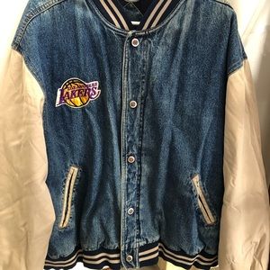 Vintage LosAngelesLakers Jean jacket XL men unisex